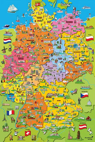Deutschlandkarte | Puzzle 200 Teile