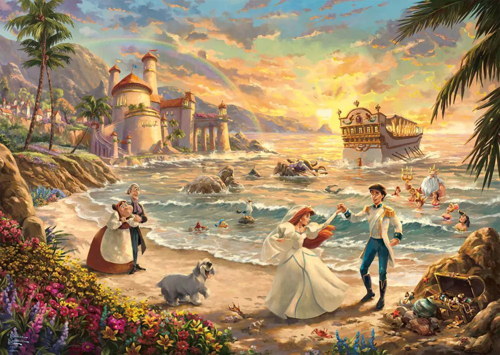 Thomas Kinkade Studios: Disney Dreams Collection - The Little Mermaid Celebration of Love (Arielle die Meerjungfrau) | Puzzle 1000T