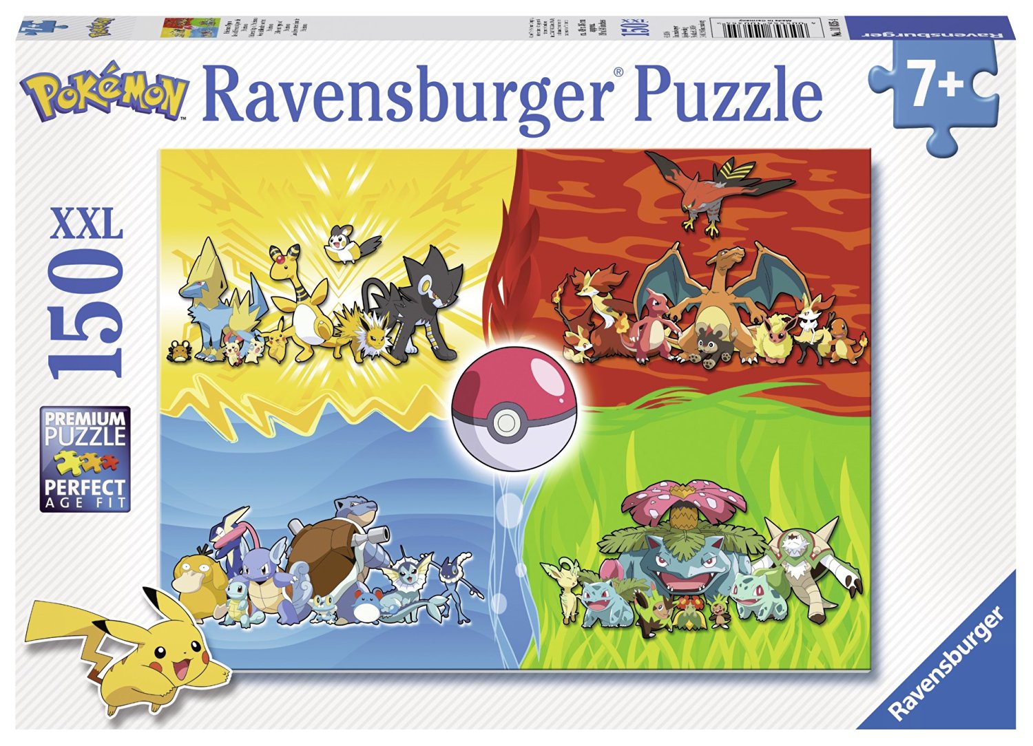 Pokemon Typen | Puzzle 150 XXL Teile | Ravensburger