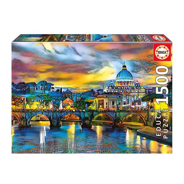 Puzzle - Petersdom/Engelsbrücke 1500 Teile