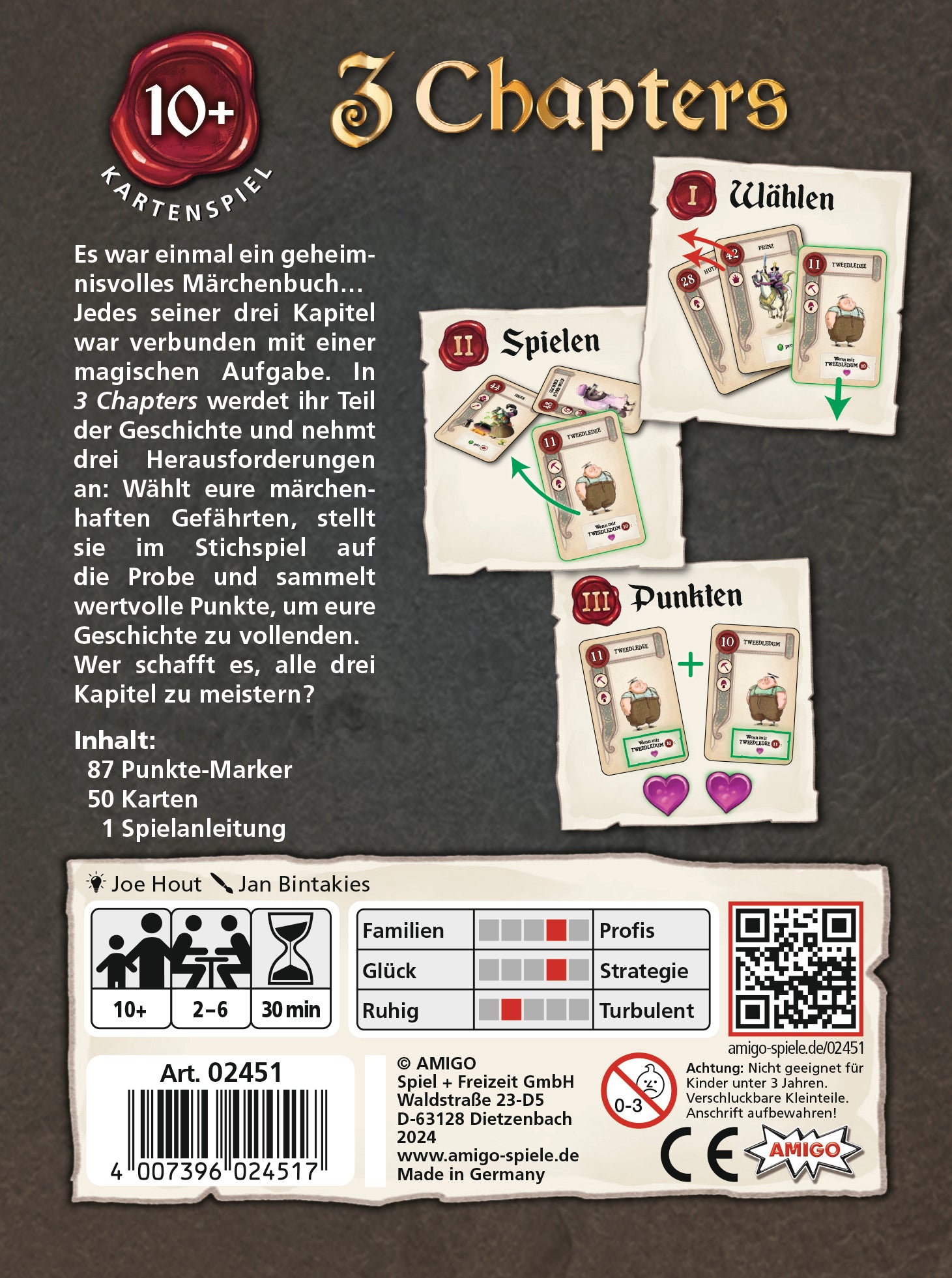 Kartenspiel 3 Chapters Rückseite