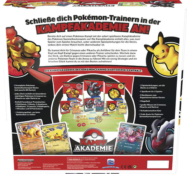  Sammelkartenspiel Pokémon Kampfakademie 2024 Rückseite