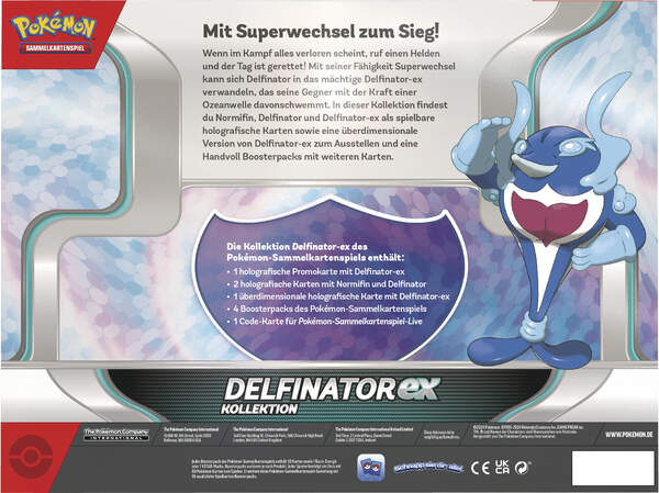 Pokémon - Delfinator-Ex Kollektion Rückseite