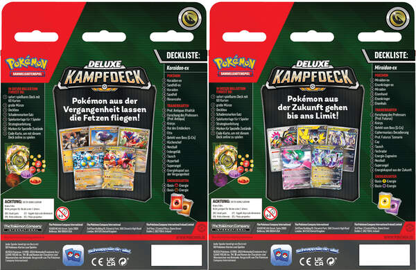 Pokémon -  Deluxe-Kampfdeck Miraidon/Koraidon August 2024 Rückseite