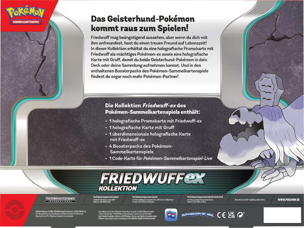 Pokémon - Friedwuff-ex Kollektion Rückseite