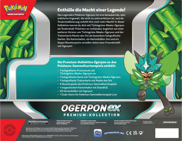 Pokémon - Ogerpon-Ex Premium Kollektion Rückseite