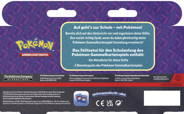 Pokémon - Back to School Pencil Case 2024 Rückseite