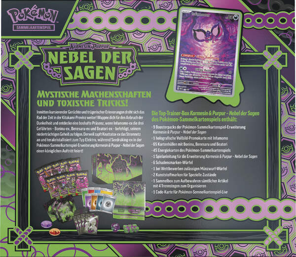 Pokémon KP06.5 Nebel der Sagen - Top-Trainer Box Rückseite