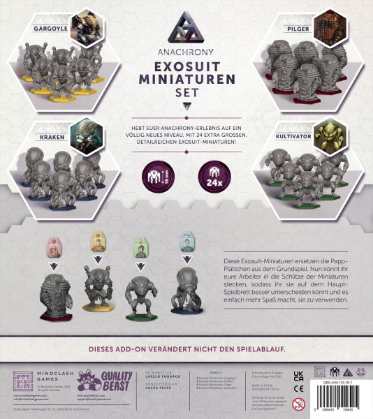 Expertenspiel Anachrony - Exosuit Miniaturen Set Rückseite