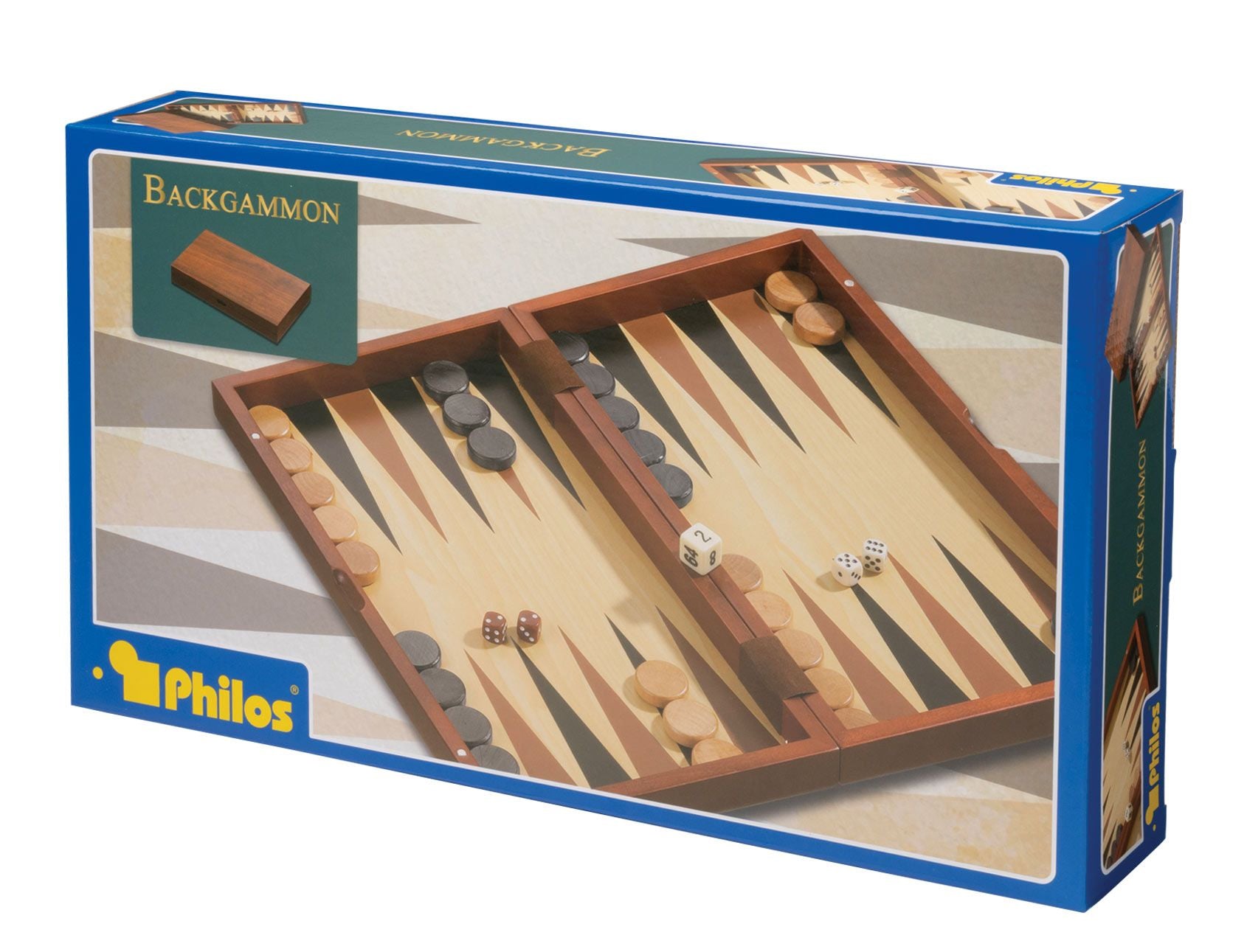 Backgammon Andros, medium, Magnetverschluss Cover