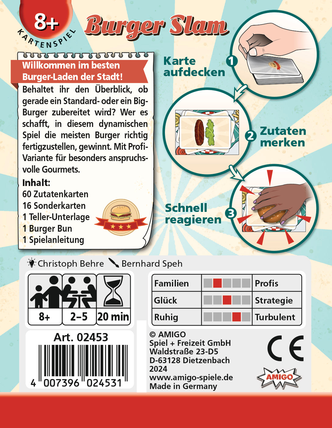 Kartenspiel Burger Slam Rückseite