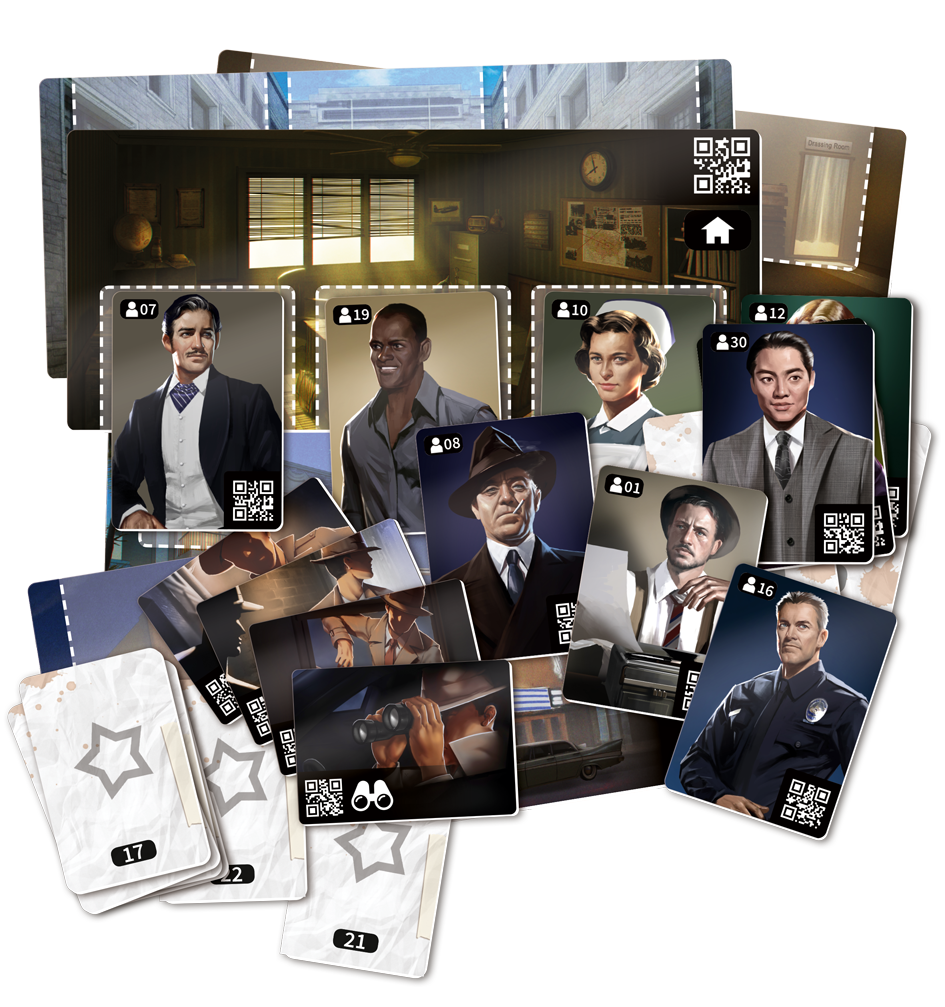 Chronicles of Crime - Noir Erweiterung Abbildung des Spielmaterials