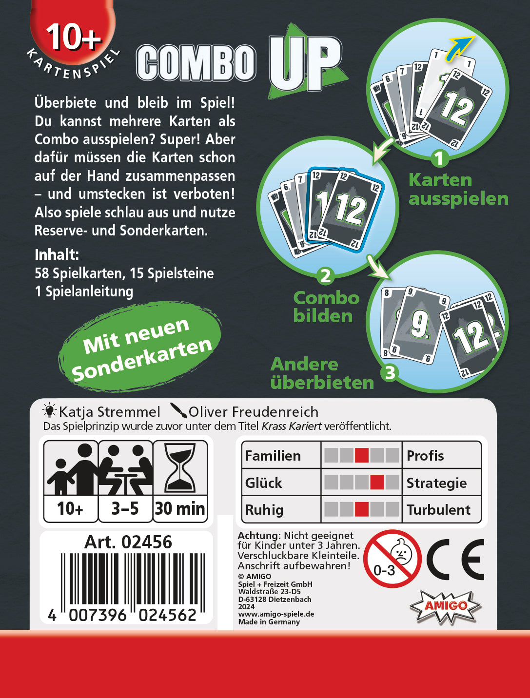 Kartenspiel Combo Up Rückseite