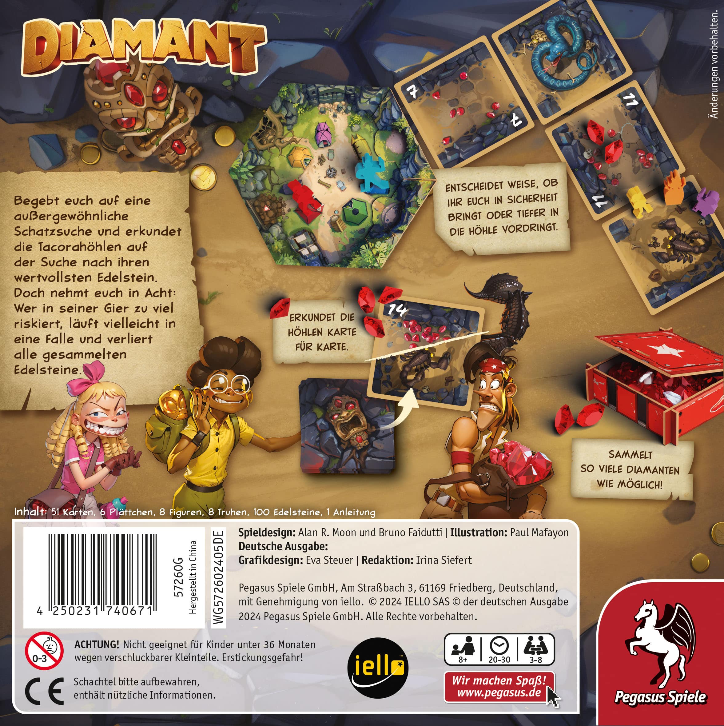 Familienspiel Diamant Rückseite