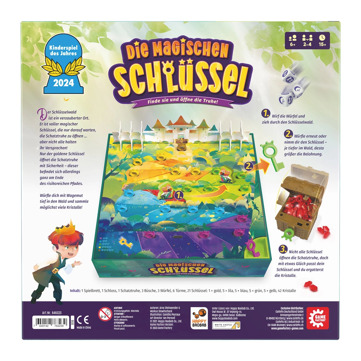 Kinderspiel Die Magischen Schlüssel Rückseite