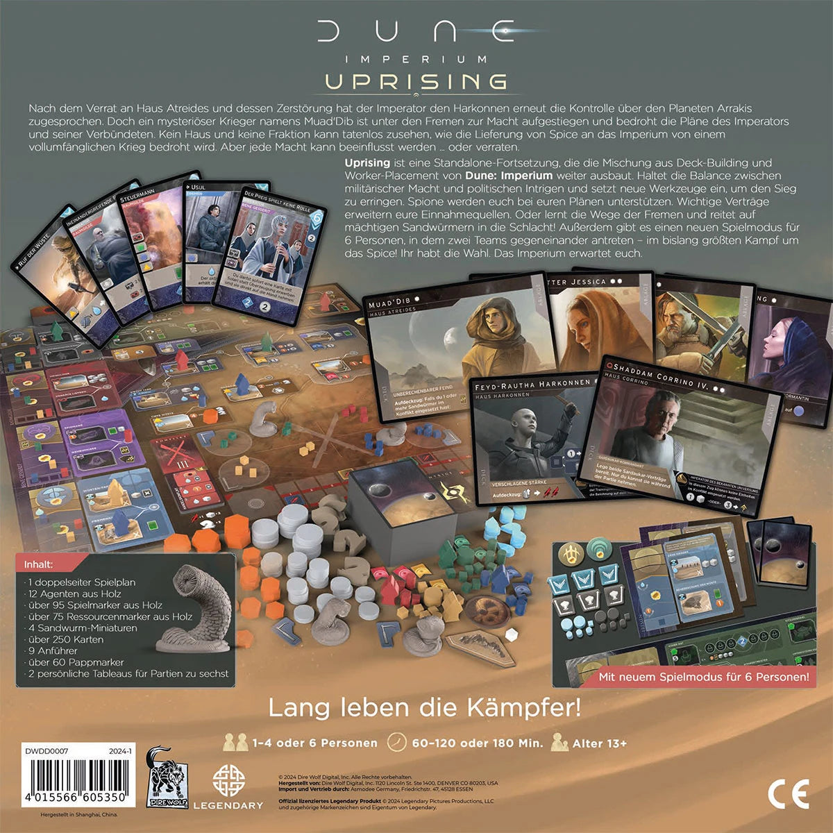 Kennerspiel Dune Imperium - Uprising Rückseite