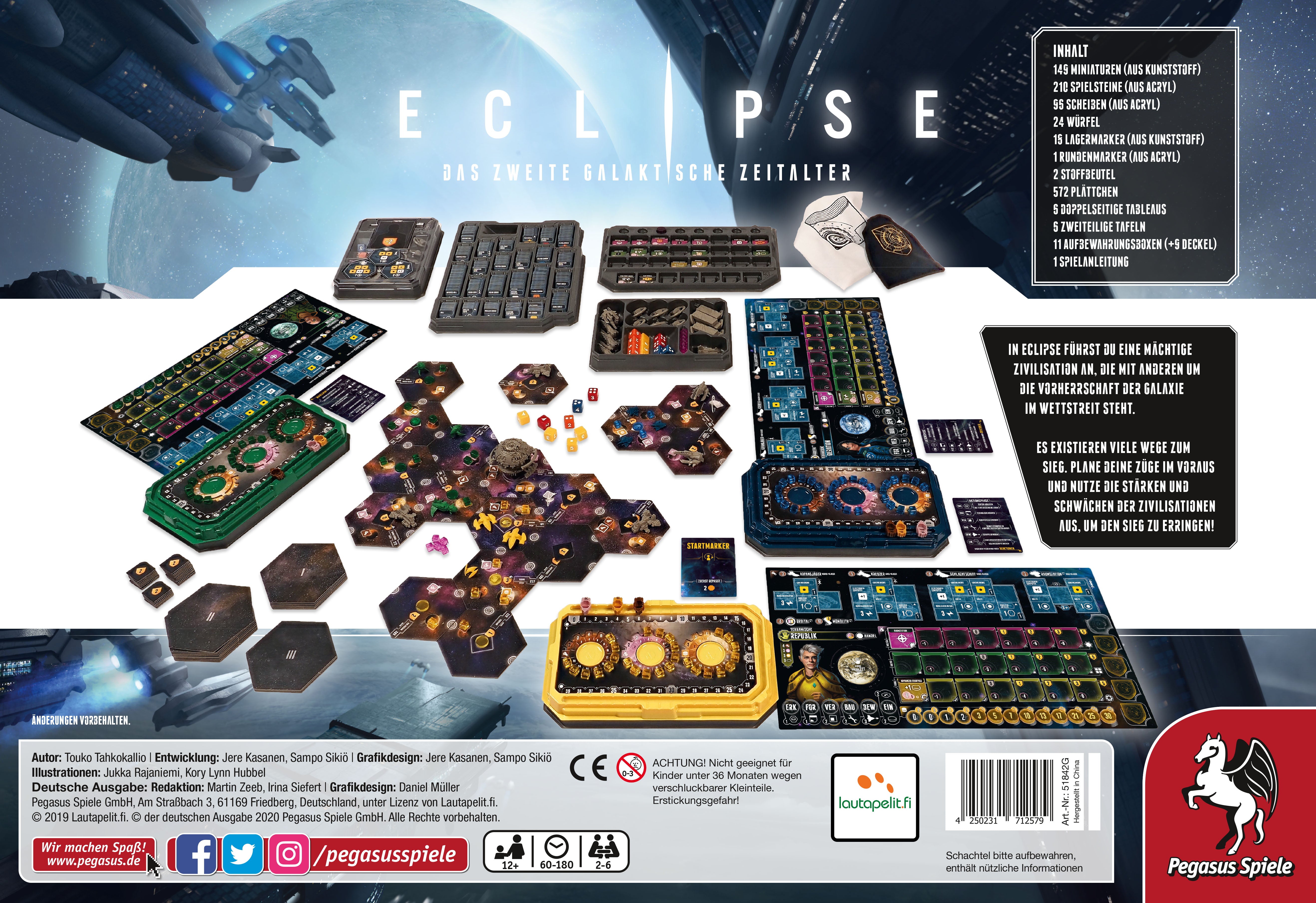 Brettspiel Eclipse Rückseite