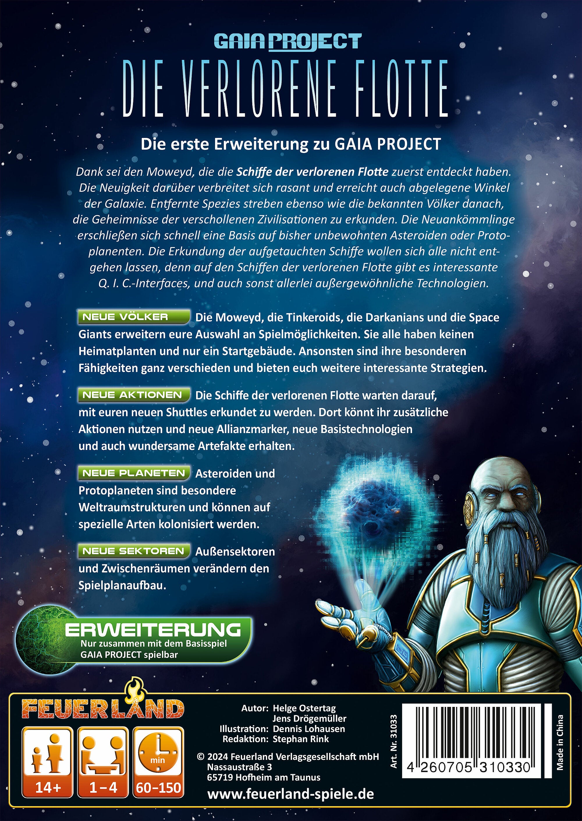 Erweiterung Gaia Projekt - Die verlorene Flotte Rückseite