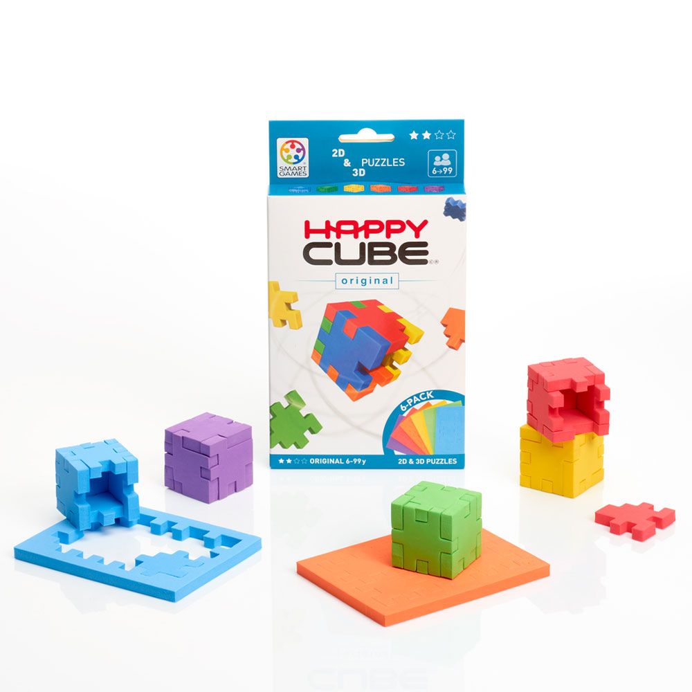 Logikspiel Happy Cube 6 Colour Pack Original Inhalt