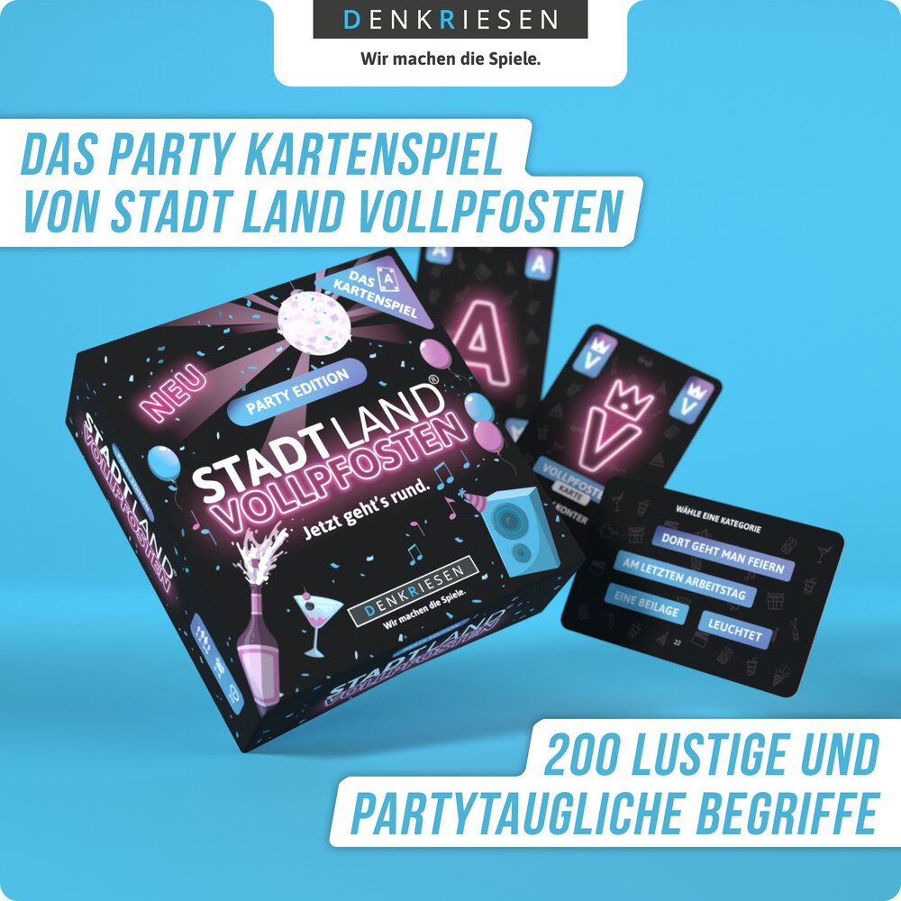 Stadt Land Vollpfosten - Das Kartenspiel: Party Edition