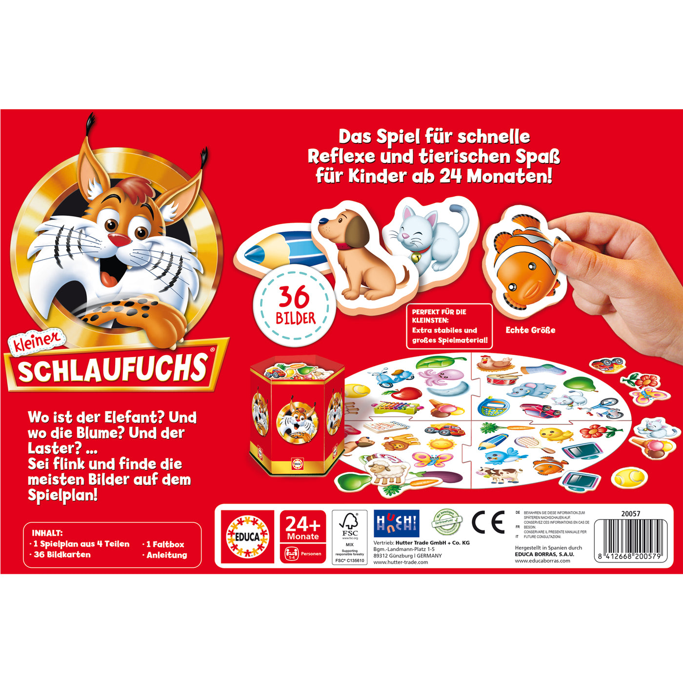 Kinderspiel Kleiner Schlaufuchs Rückseite