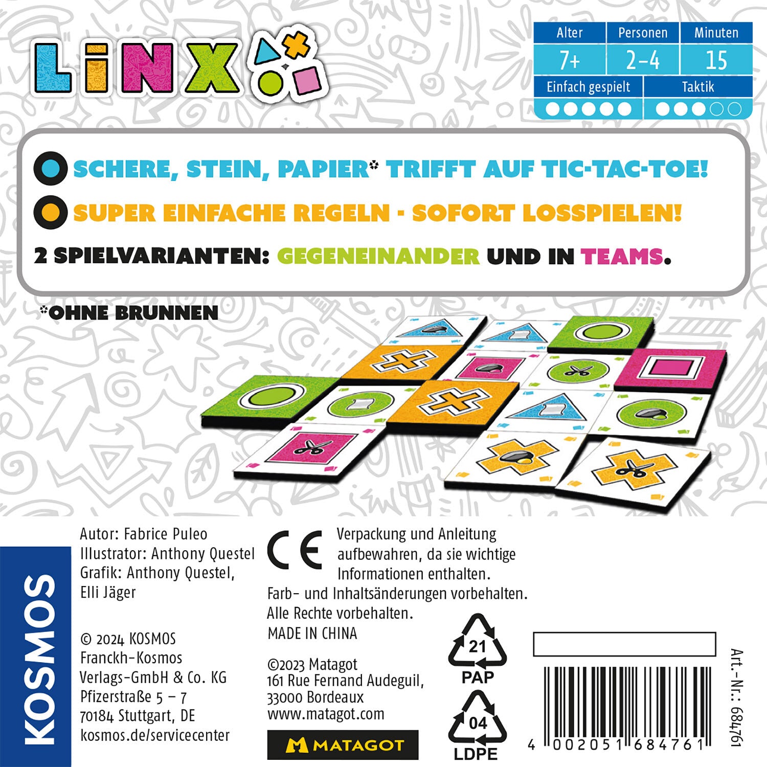 Familienspiel Linx Rückseite