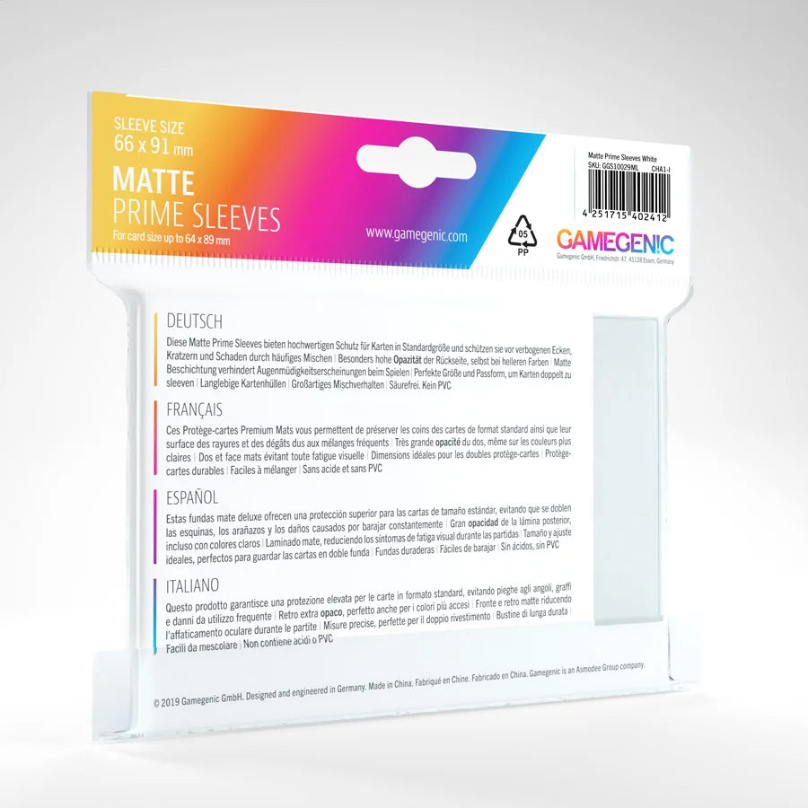 Matte PRIME Sleeves - Standard Size 66x91 mm