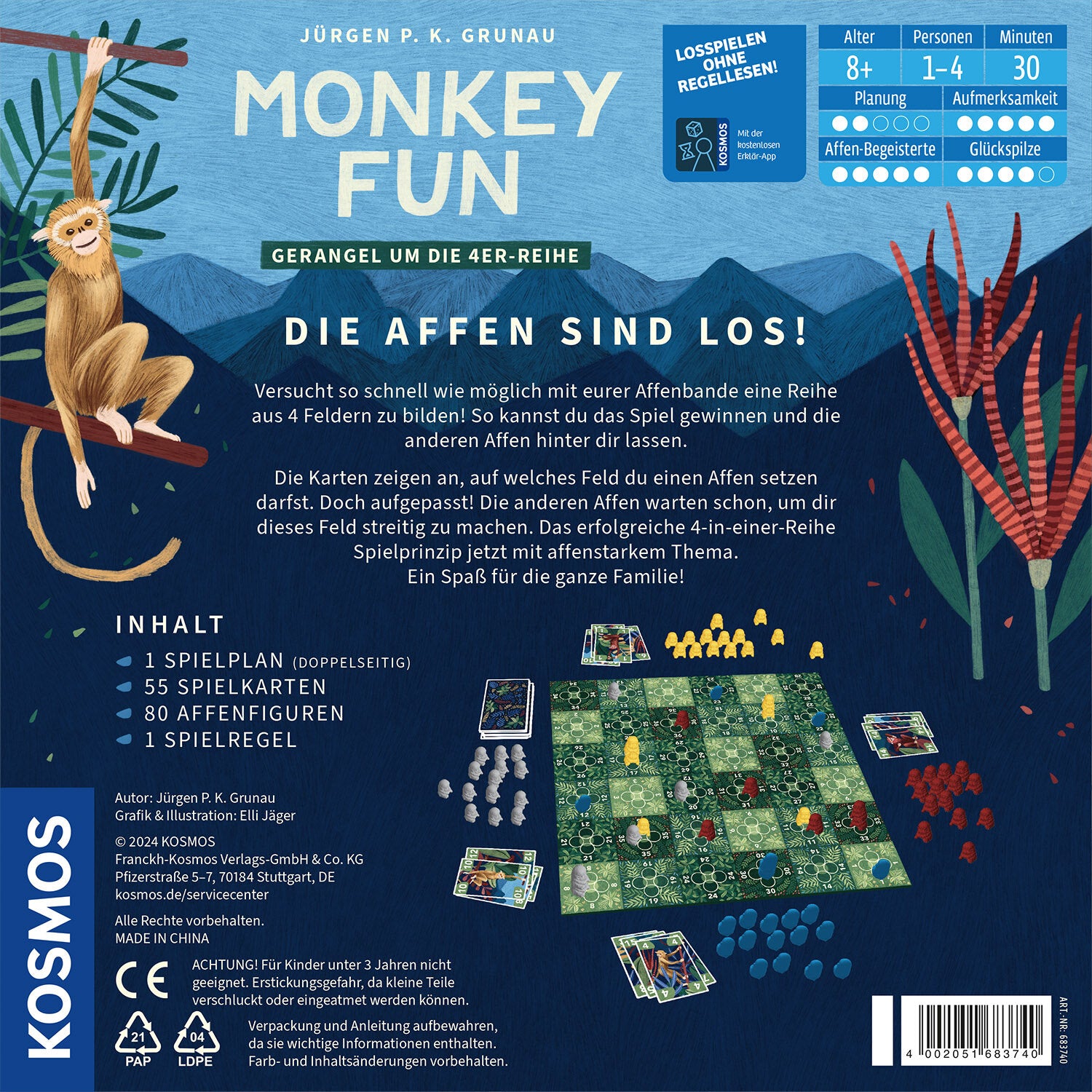 Familienspiel Monkey Fun Rückseite