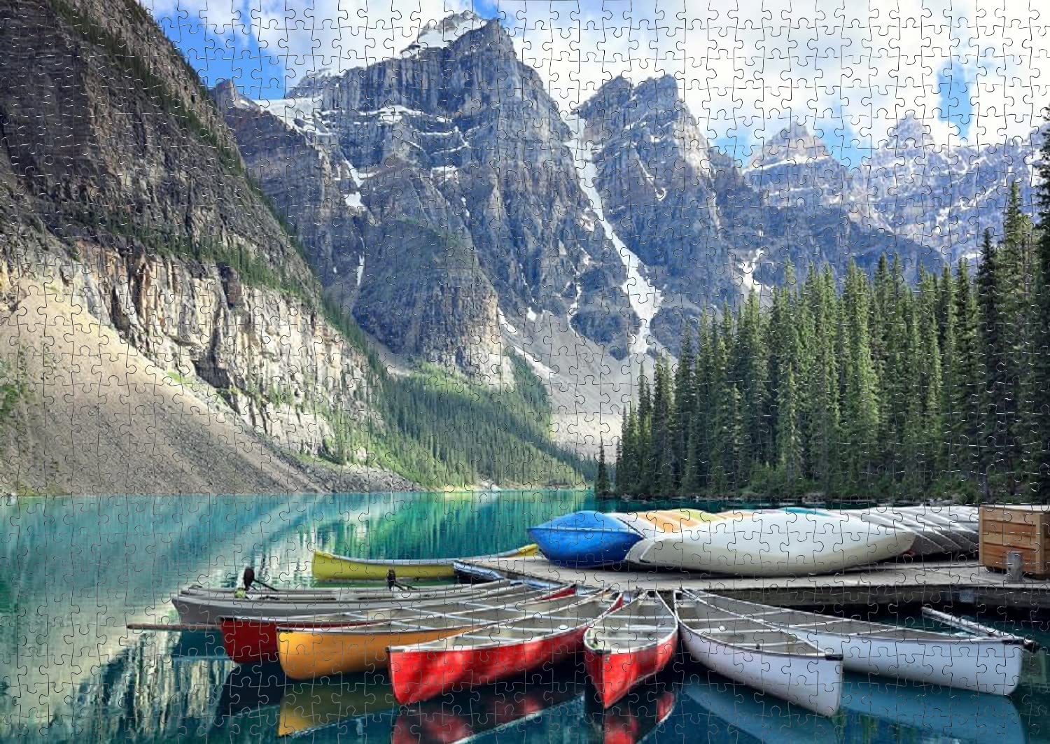 Canoes on Moraine Lake | Puzzle 1000 Teile