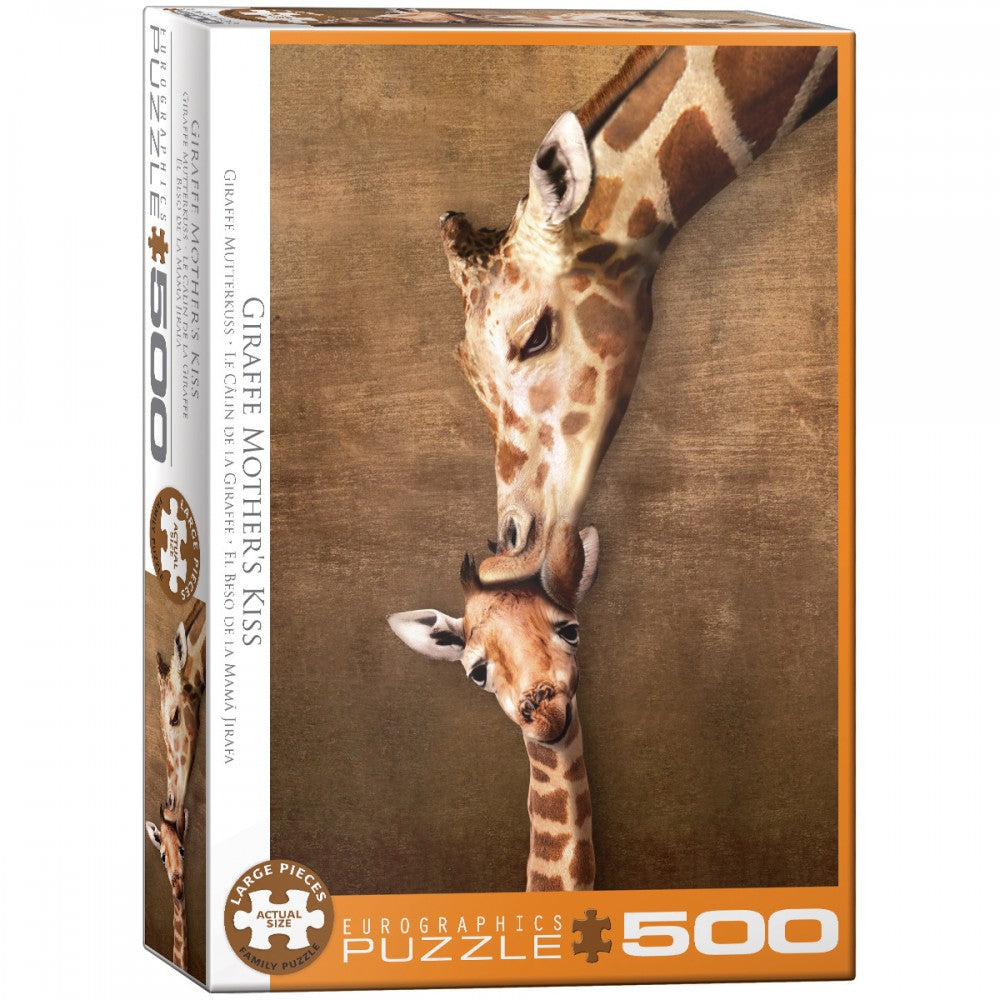 Giraffe Mother's Kiss | Puzzle 500 XXL-Teile