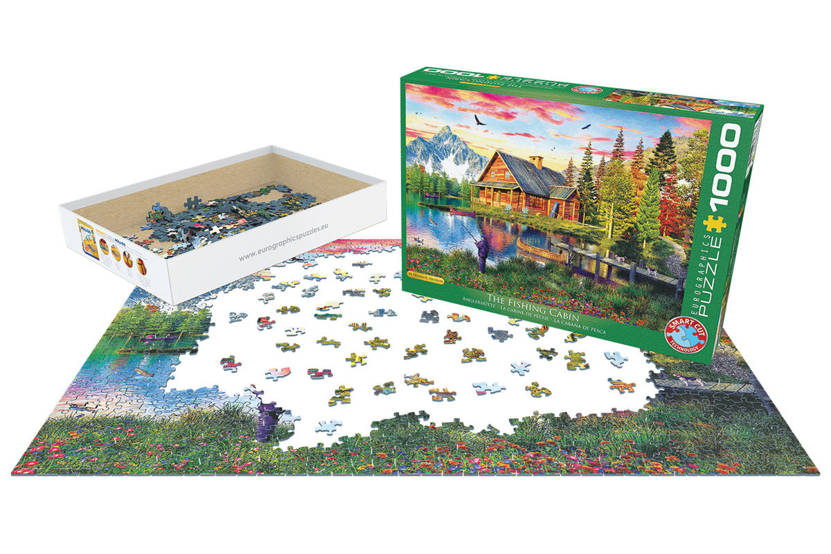 Puzzle - Dominic Davison - Anglerhütte 1000 Teile Inhalt