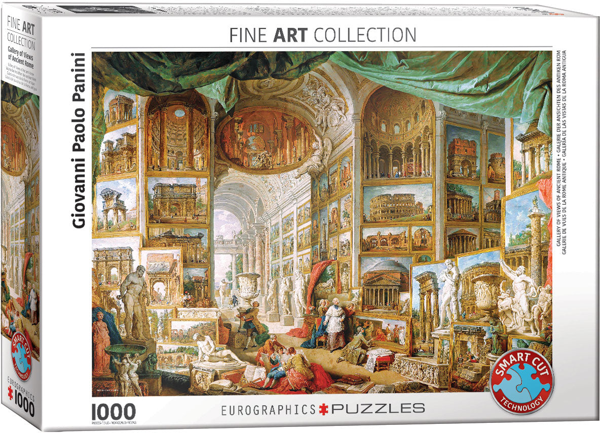 Puzzle - Ansichten des Antiken Roms von Paolo Pannini 1000 Teile Cover