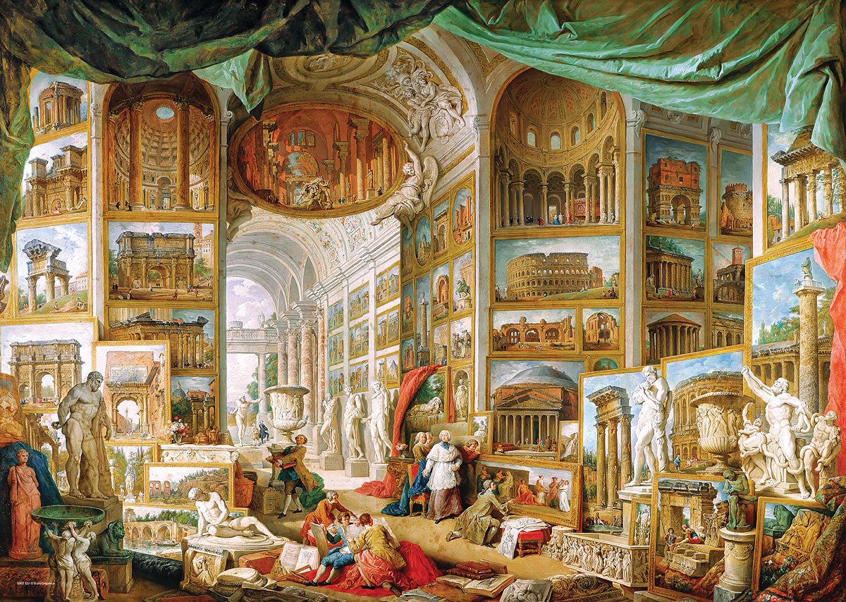 Puzzle - Ansichten des Antiken Roms von Paolo Pannini 1000 Teile Bild