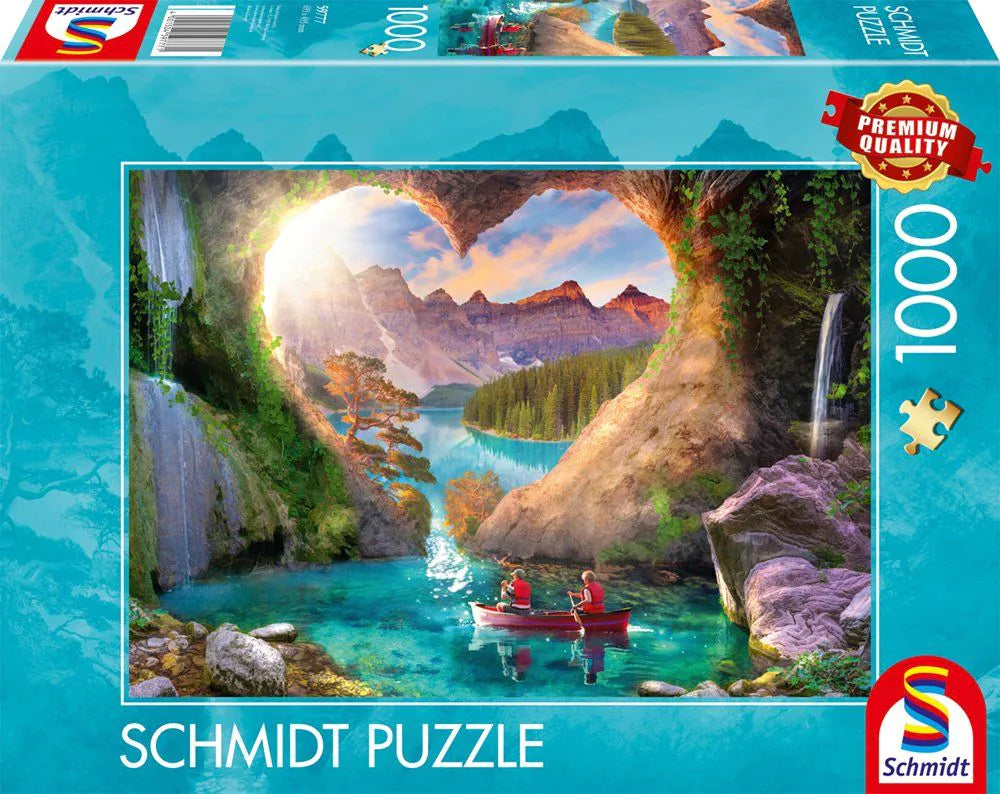 Puzzle - Ausblick mit Herz 1000 Teile Cover