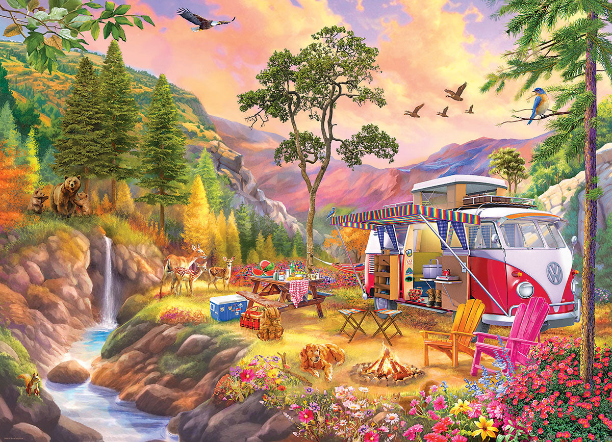 Puzzle - Camper-Paradies 1000 Teile Bild