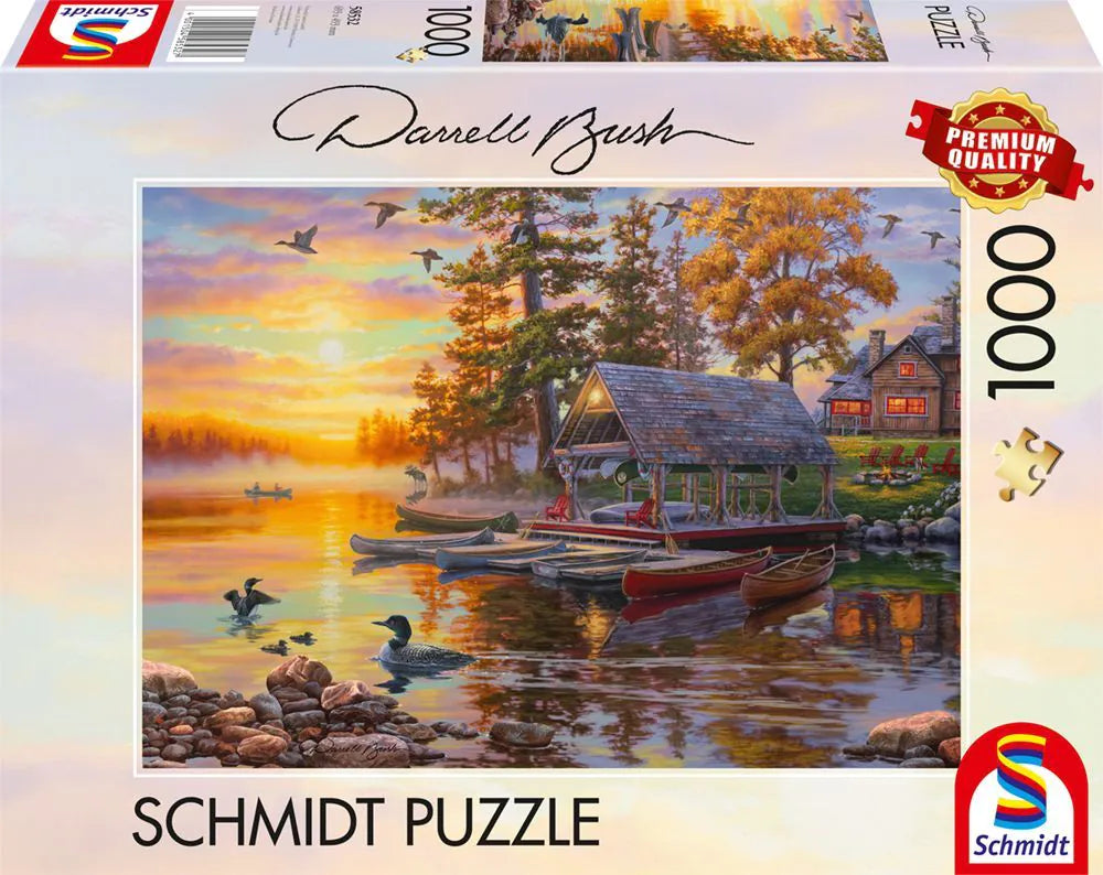 Darrel Bush: Bootshaus Mit Kanus | Puzzle 1000T