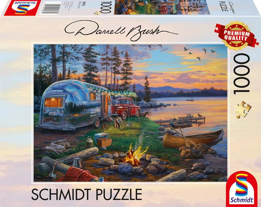 Darrel Bush: Campingidyll am See | Puzzle 1000T