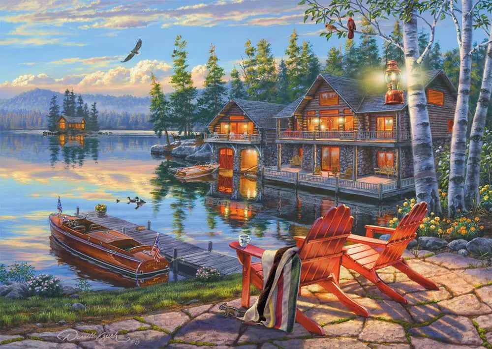 Darrel Bush: Seeufer am Loon Lake | Puzzle 1000T