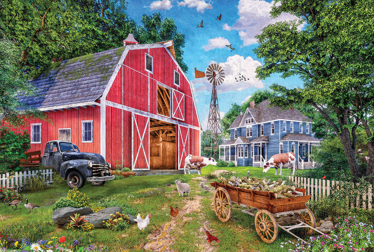 Puzzle - Family Farm Tin 550 Teile Bild