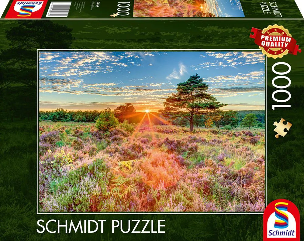 Heide im Sonnenuntergang | Puzzle 1000T
