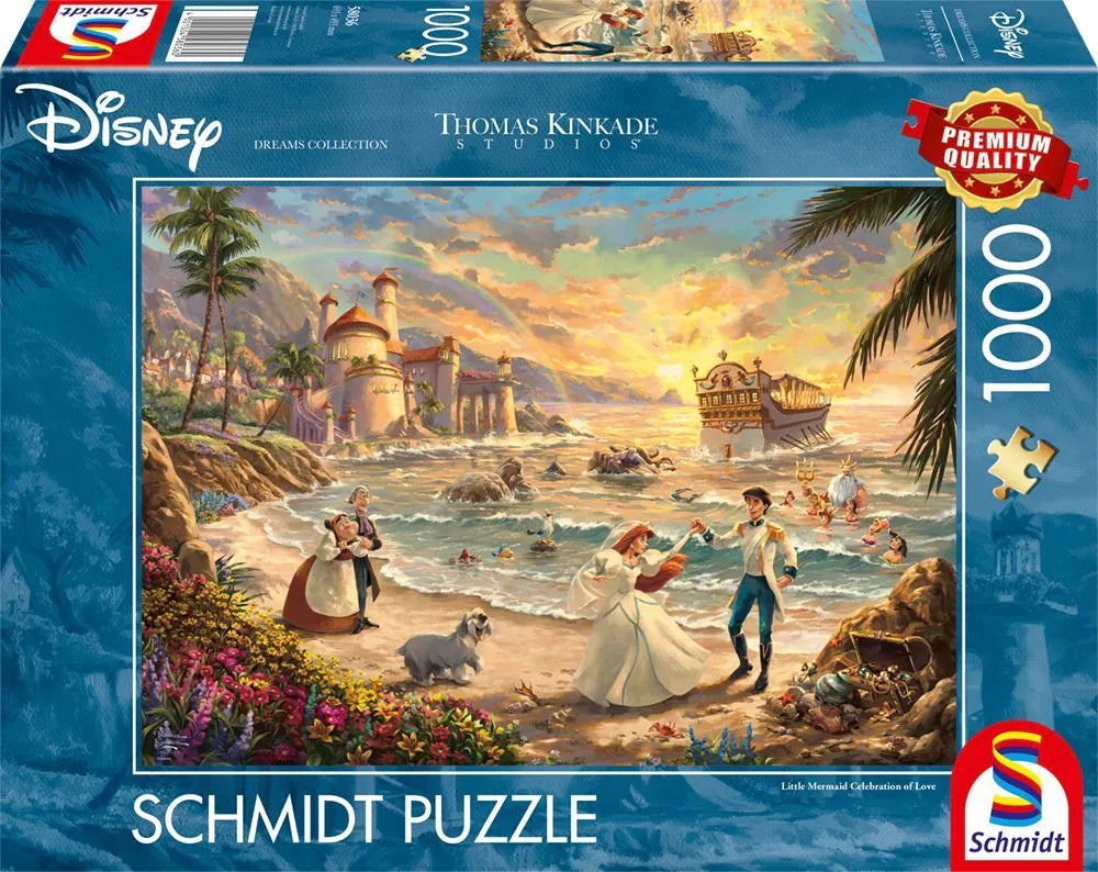 Thomas Kinkade Studios: Disney Dreams Collection - The Little Mermaid Celebration of Love (Arielle die Meerjungfrau) | Puzzle 1000T