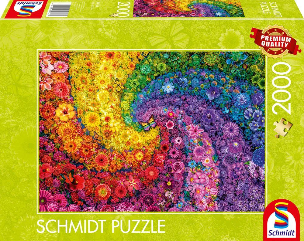 Puzzle - Kunterbunter Blütenwirbel 2000 Teile Cover