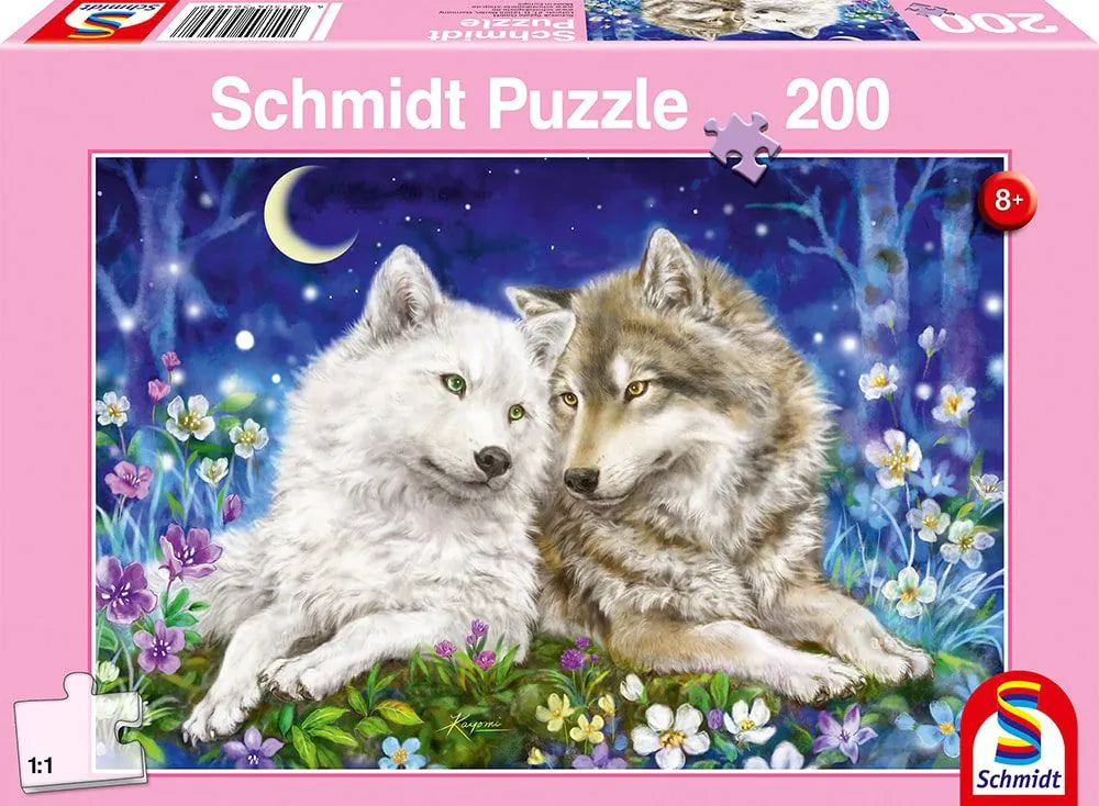 Puzzle - Kuschelige Wolfsfreunde 200 Teile