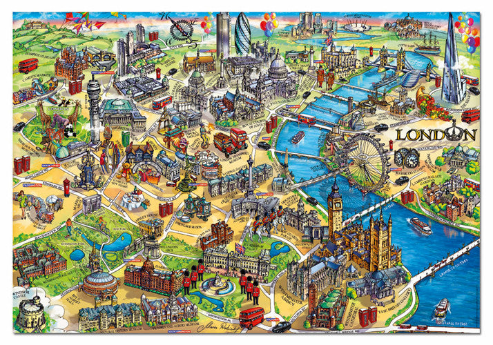 Puzzle - London City Maps 500 Teile