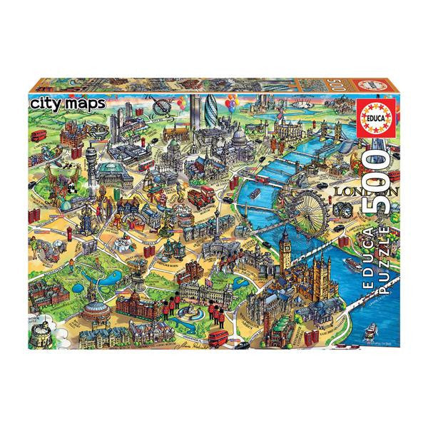 Puzzle - London City Maps 500 Teile