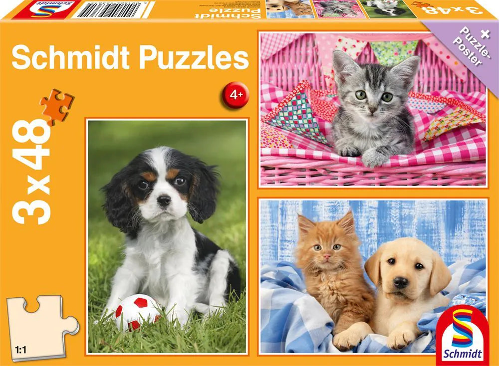 Meine liebsten Haustierbabys | Puzzle 3x48 Teile