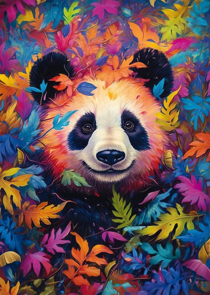 Puzzle - Pandabär im Regenbogenwald 1000 Teile Bild