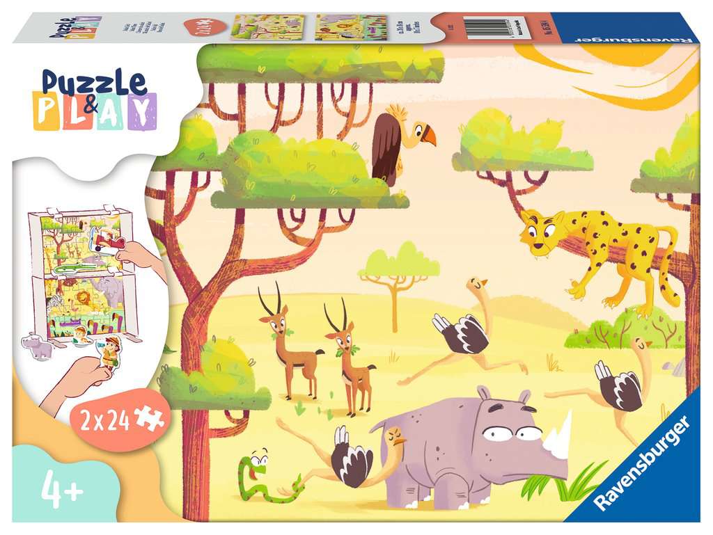 Puzzle & Play - Safari-Zeit 2 x 24 Teile