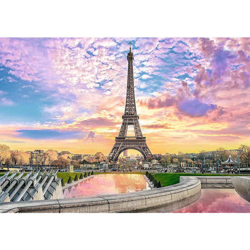 Puzzle - Romantic Sunset: Eiffel Tower, Paris, France 1000 Teile