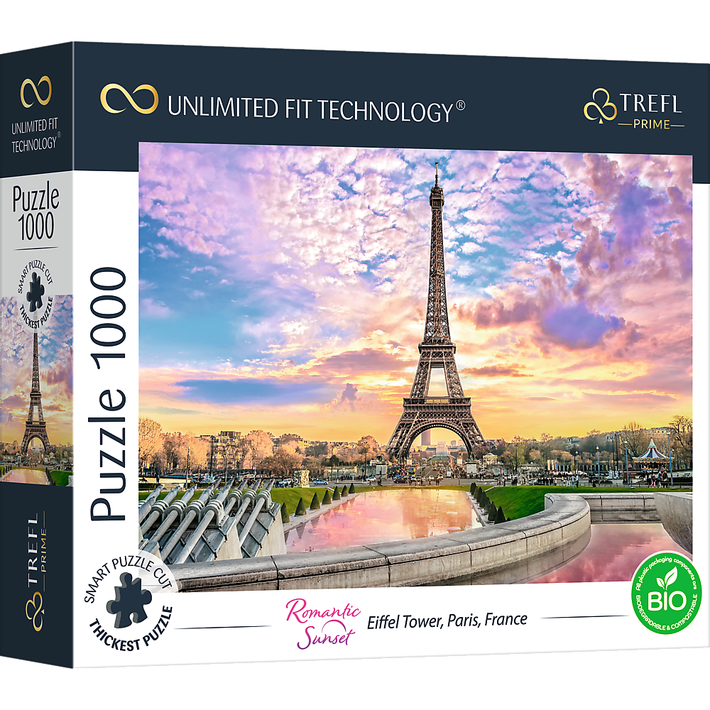 Puzzle - Romantic Sunset: Eiffel Tower, Paris, France 1000 Teile